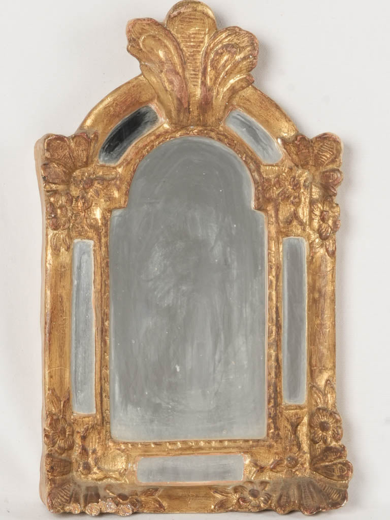 Antique French gilded parclose mirror