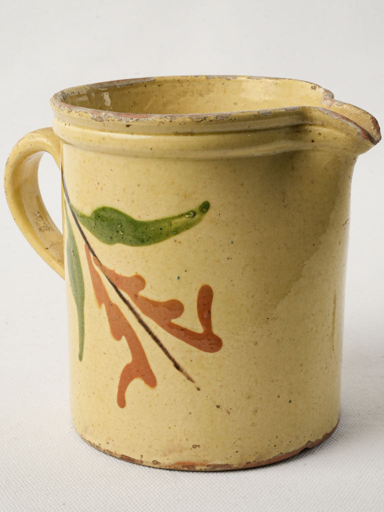 Antique glazed terracotta creamer  