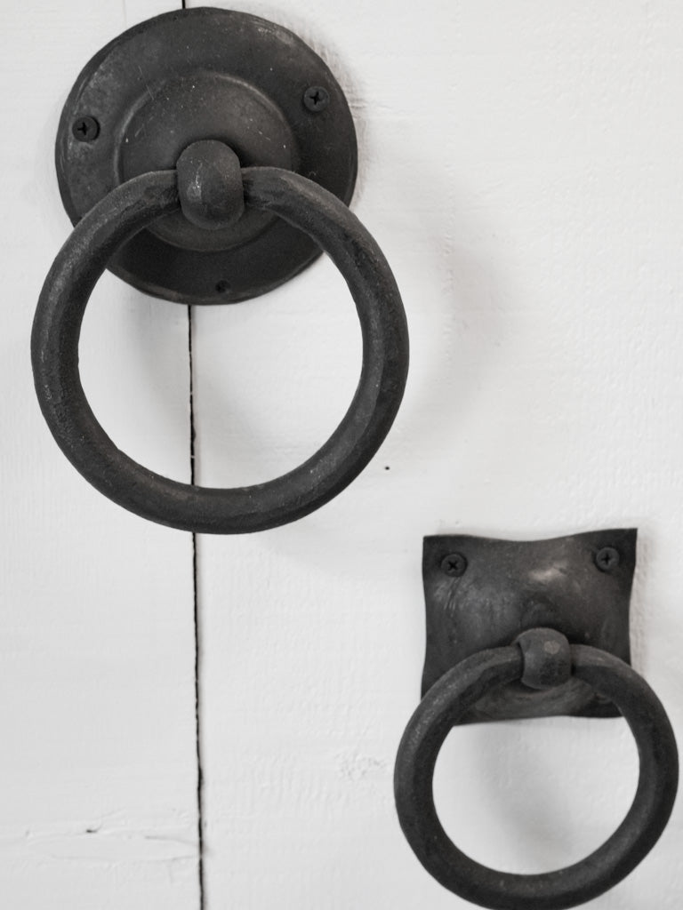 Vintage rustic iron door knockers