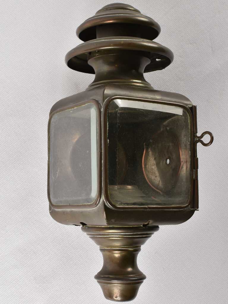 Antique French solid beveled car headlight